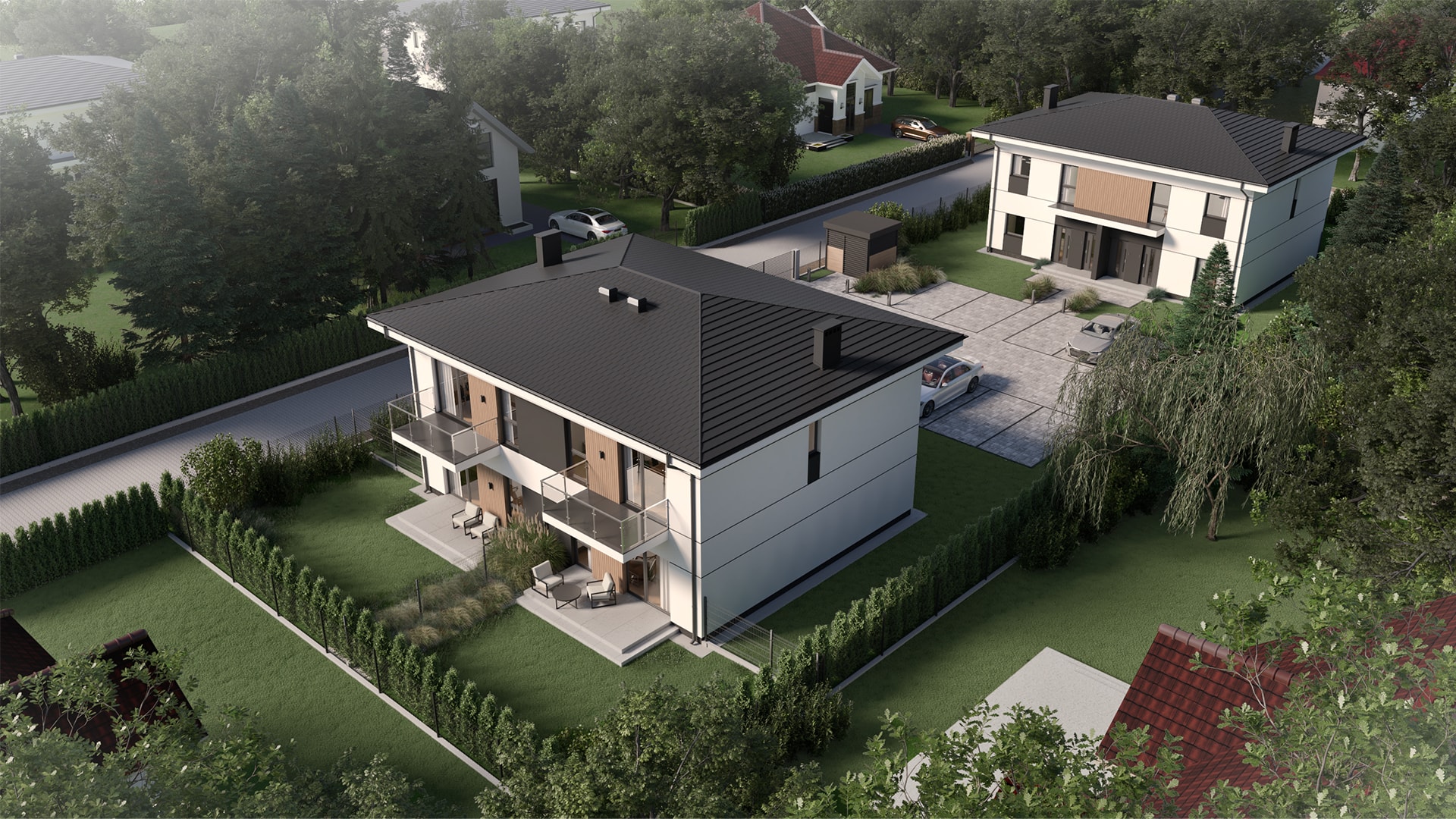 Inwestycja Szelestna Zacisze - widok z lotu ptaka